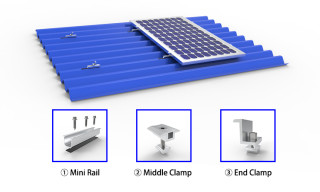 AS Mini Rail Kit U Shape Railless Short Rail Trapezoidal Metal Roof